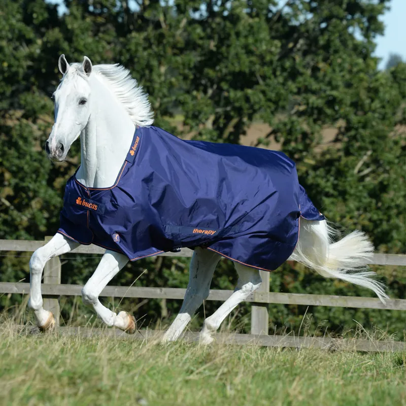 Bucas Therapy 150 Turnout - Navy/Orange